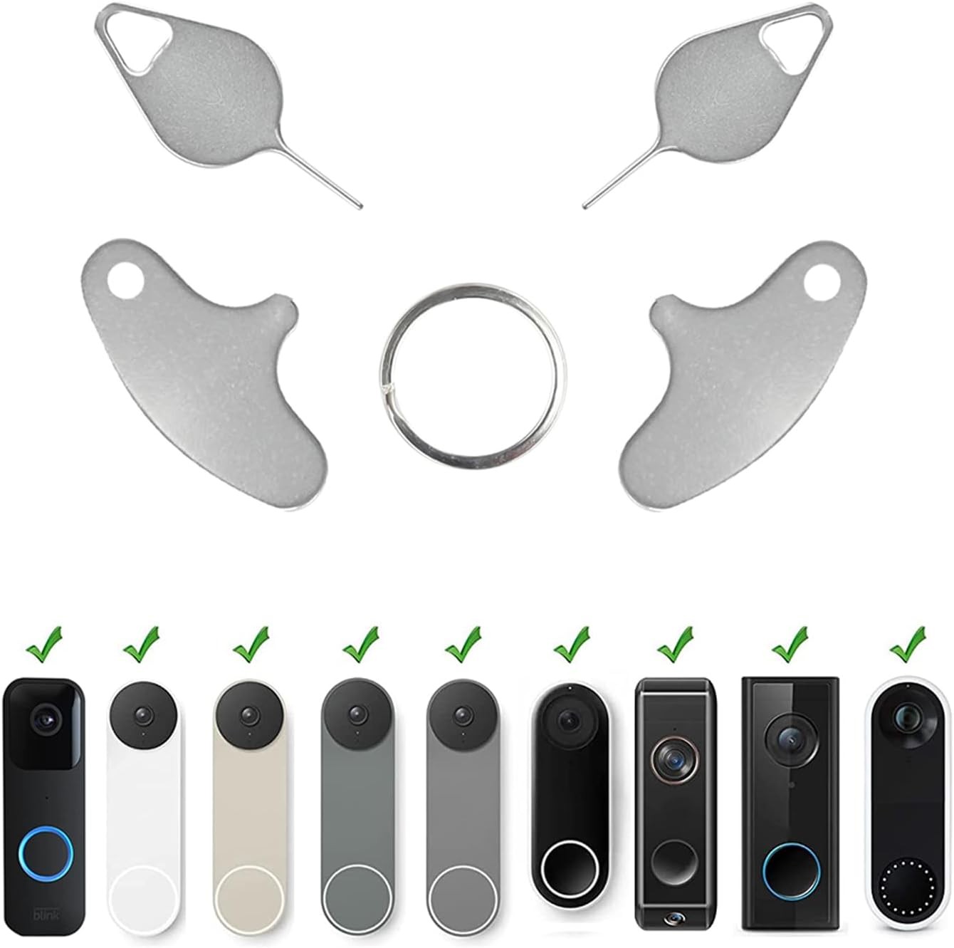 Doorbell Key Tool, Opening Pin Release Removal silver