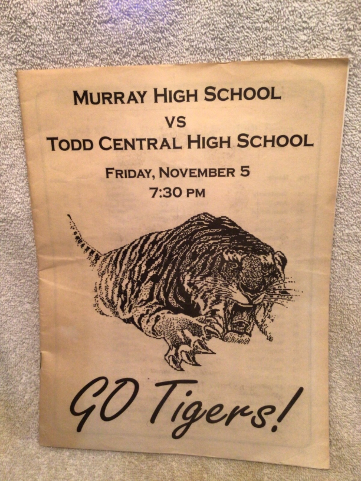1993 High School Football Program Todd Central At Murray KY Great Photos & Stats