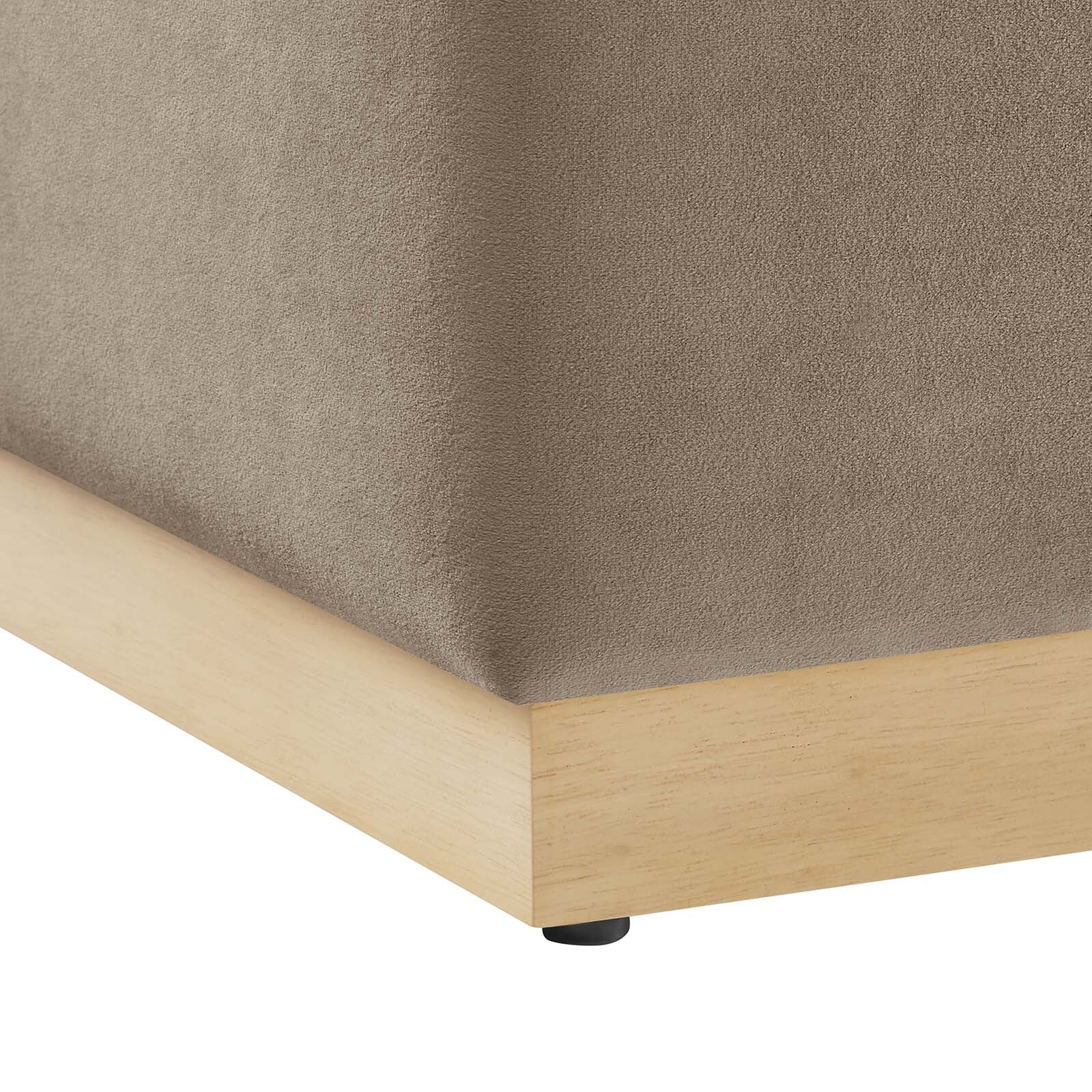 Modway 17" Square Performance Velvet Upholstered Ottoman