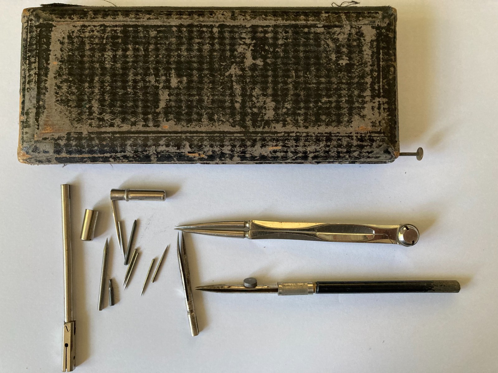 VINTAGE TECHNICAL DRAWING SET ARCHITECT ENGINEER DRAUGHTSMAN GEOMETRY No COMPASS