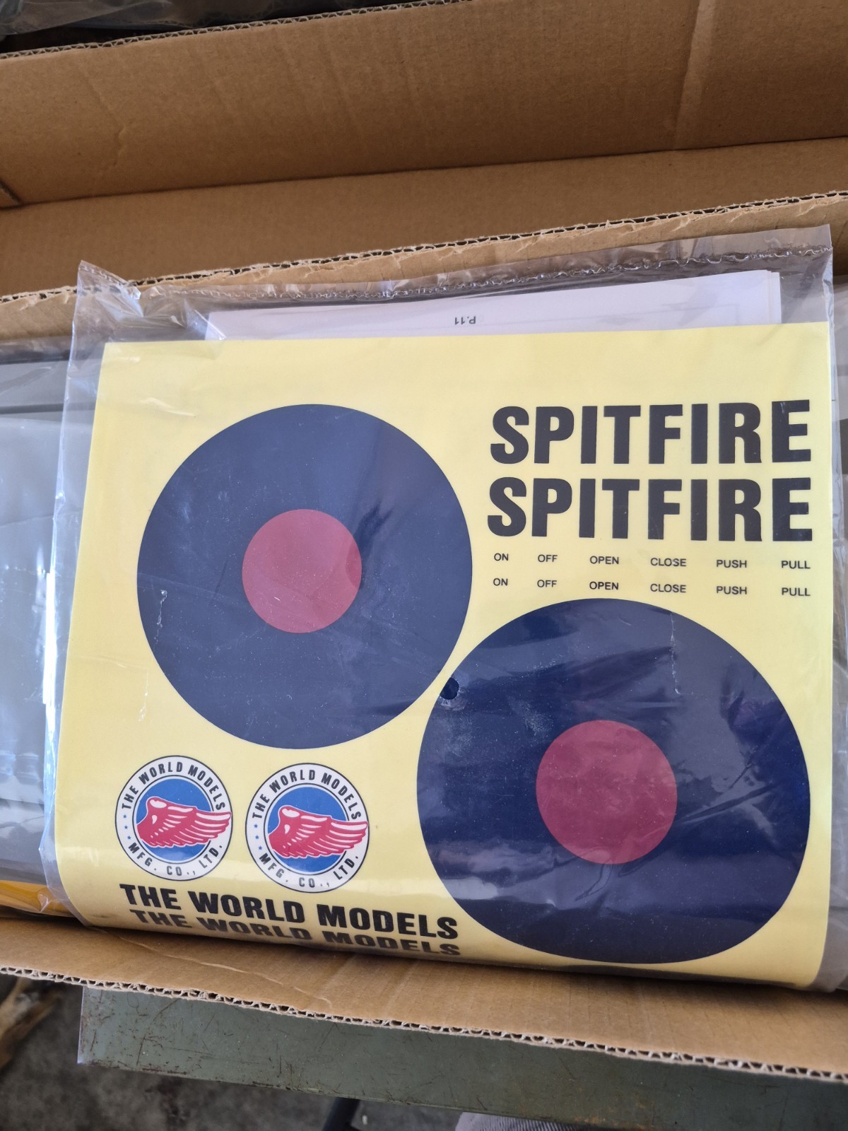 Vintage "The World Models " Spitfire R/C Nitro Plane