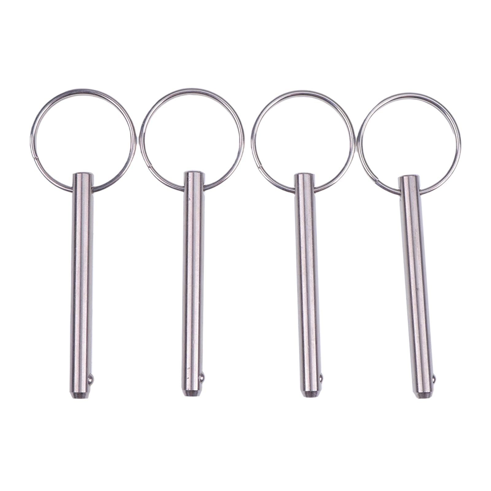 ZTUOAUMA 4X 1/4'' Diameter Simple Insert Quick Release Overall 2'', Silver