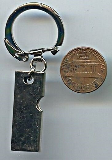 12 VINTAGE SILVER RECTANGLE BAR 33X12MM KEYCHAIN 369a