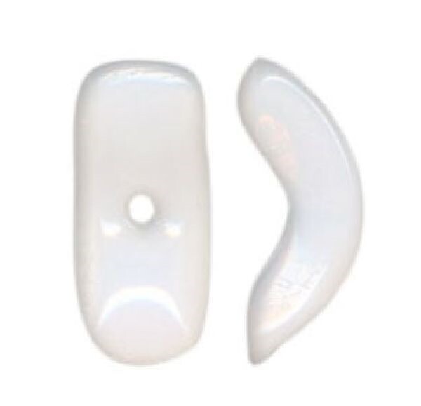 50 Opaque White Opal 10x4x4mm Angel Wings Glass Beads with 0.8-1.2mm Hole *
