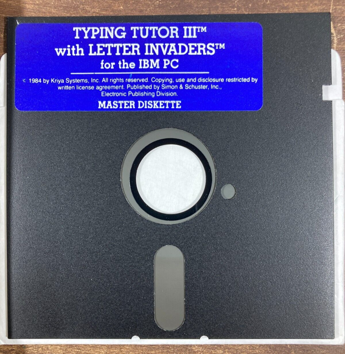 Vintage Typing Tutor III Letter Invaders 1984 IBM PC Software 5.25" Disk Manual