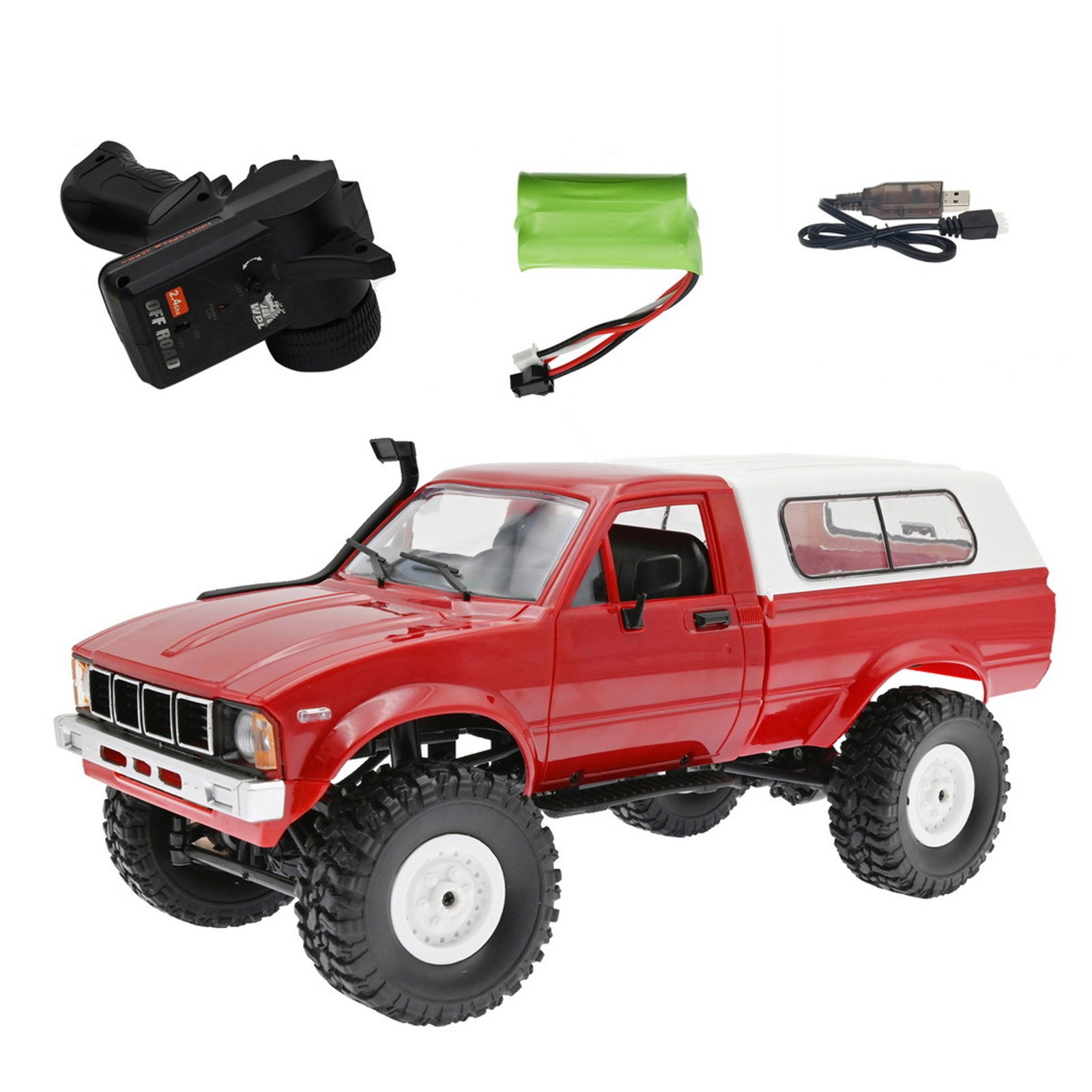 RC Truck C24 1:16 4x4 4WD Scale Crawler Pickup Off Road RTR Car R/C WHTS