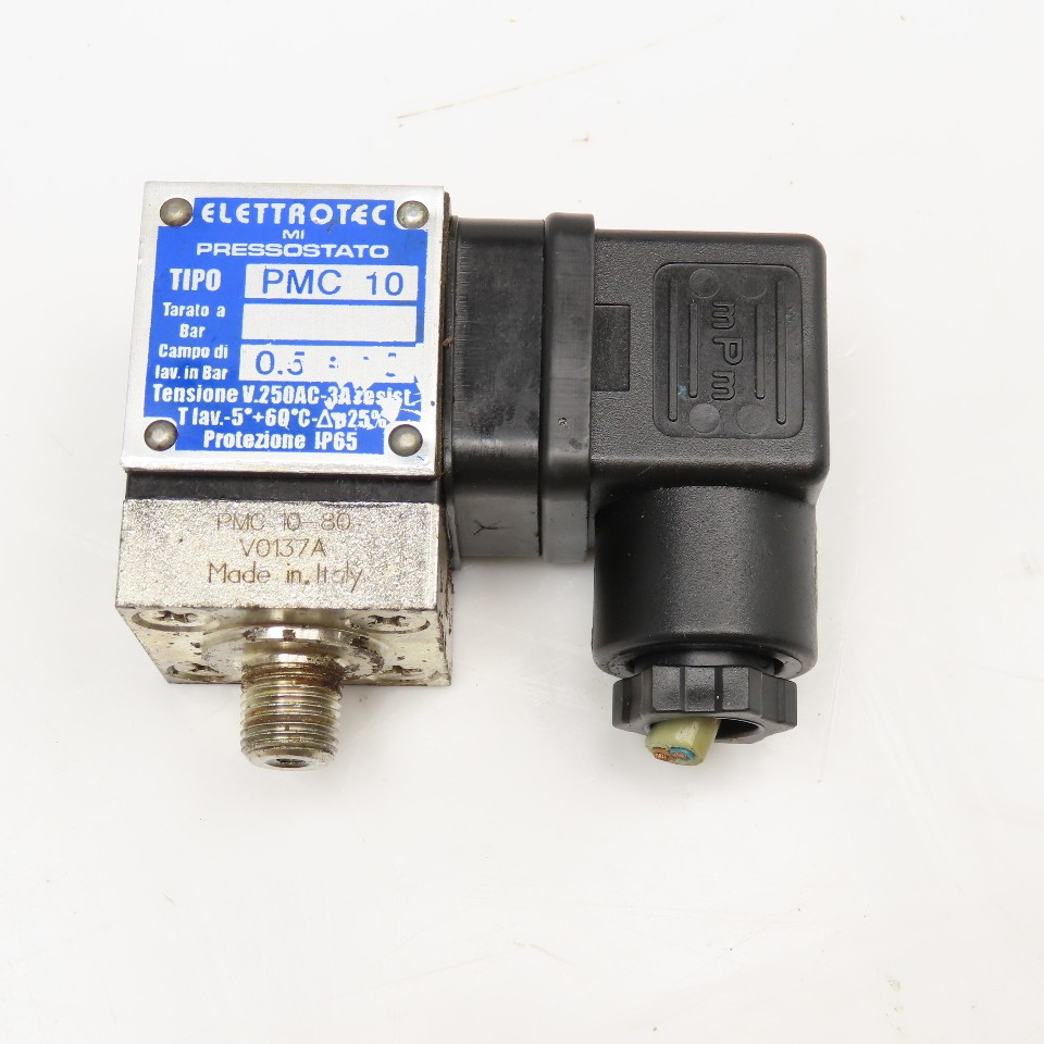 Elettrotec PMC10 0.5-10 Bar Pressure Switch G1/8 BSBT 250VAC