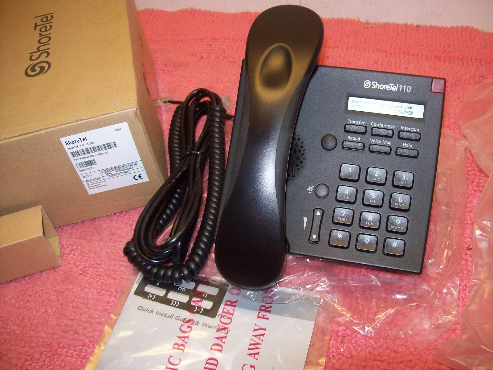 NEW IN BOX SHORETEL IP 110-B S0 BUSINESS VOIP PHONE, Black, Free ship