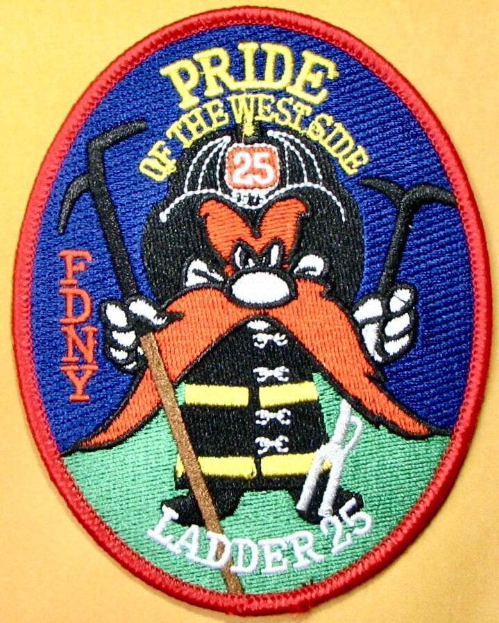 FDNY Ladder 25 Patch. 3.5"X4.5". PP84.