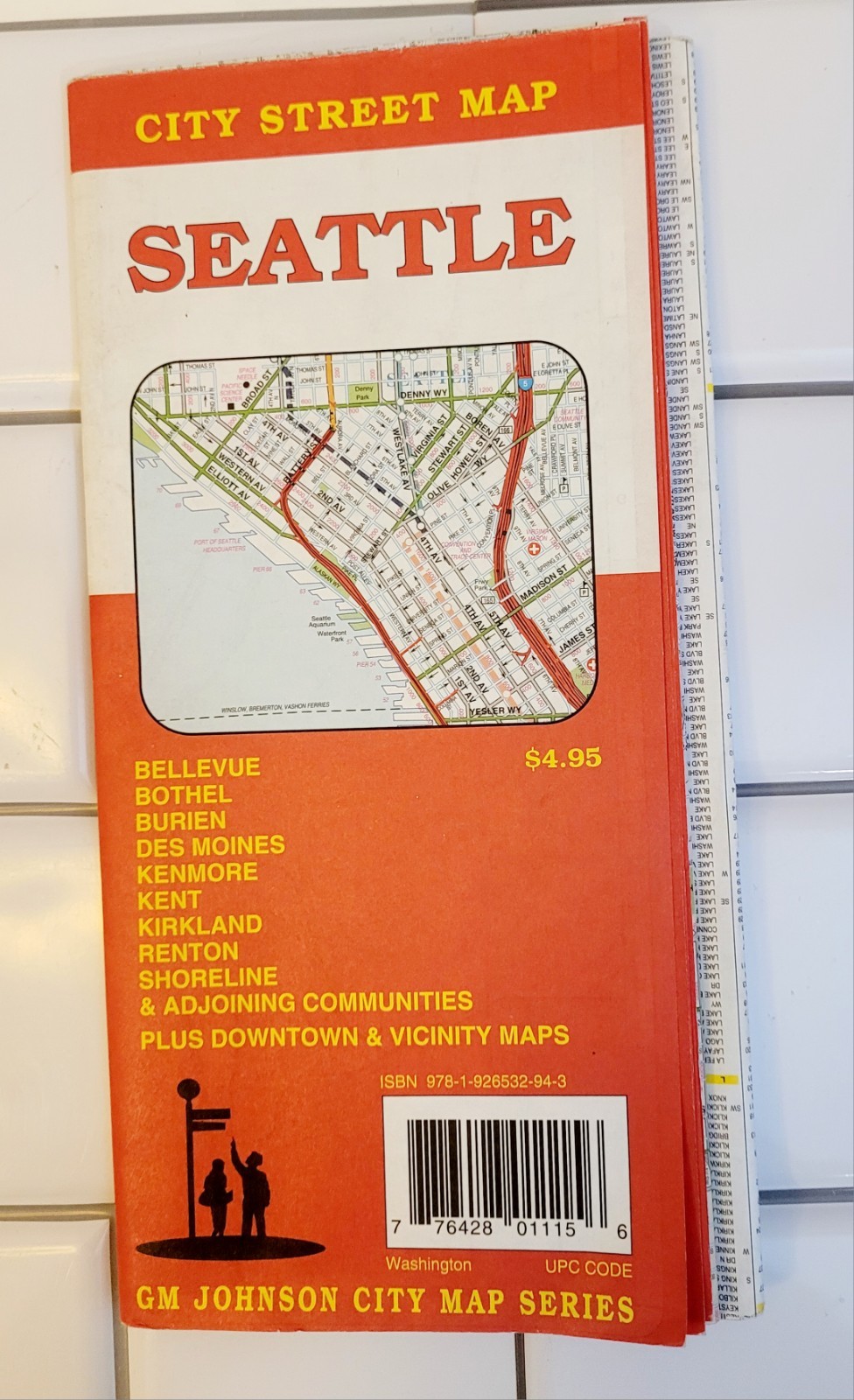 City Street Map of Seattle Washington by GMJ Maps