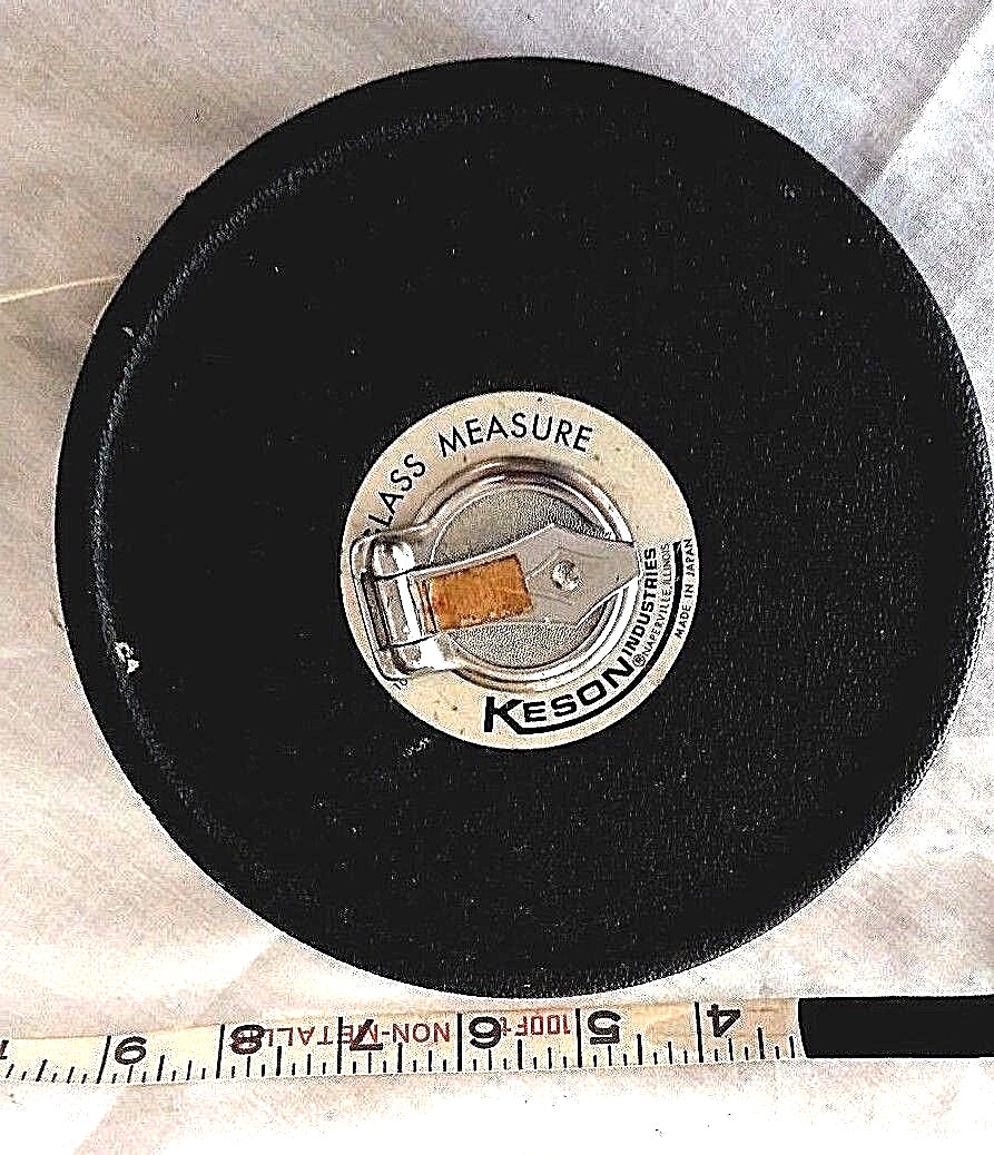 Vintage Measuring Tape 100' Fiberglass Non-Metal  Reel Surveyor USA