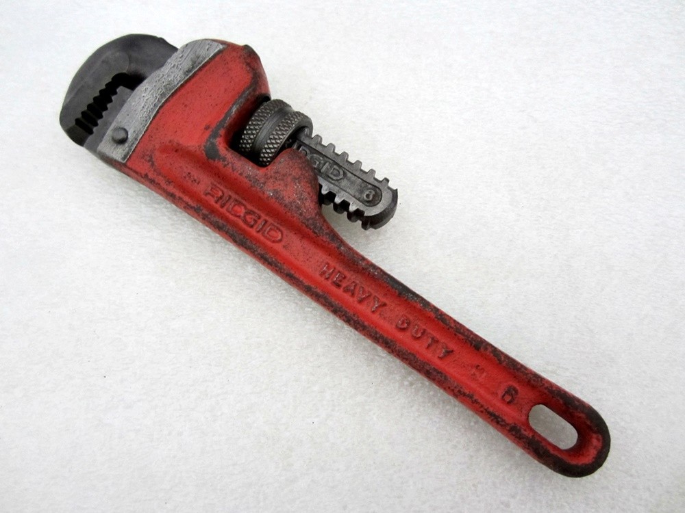 Vintage Ridgid 6" Heavy Duty Steel Pipe Wrench 31000 Made in USA