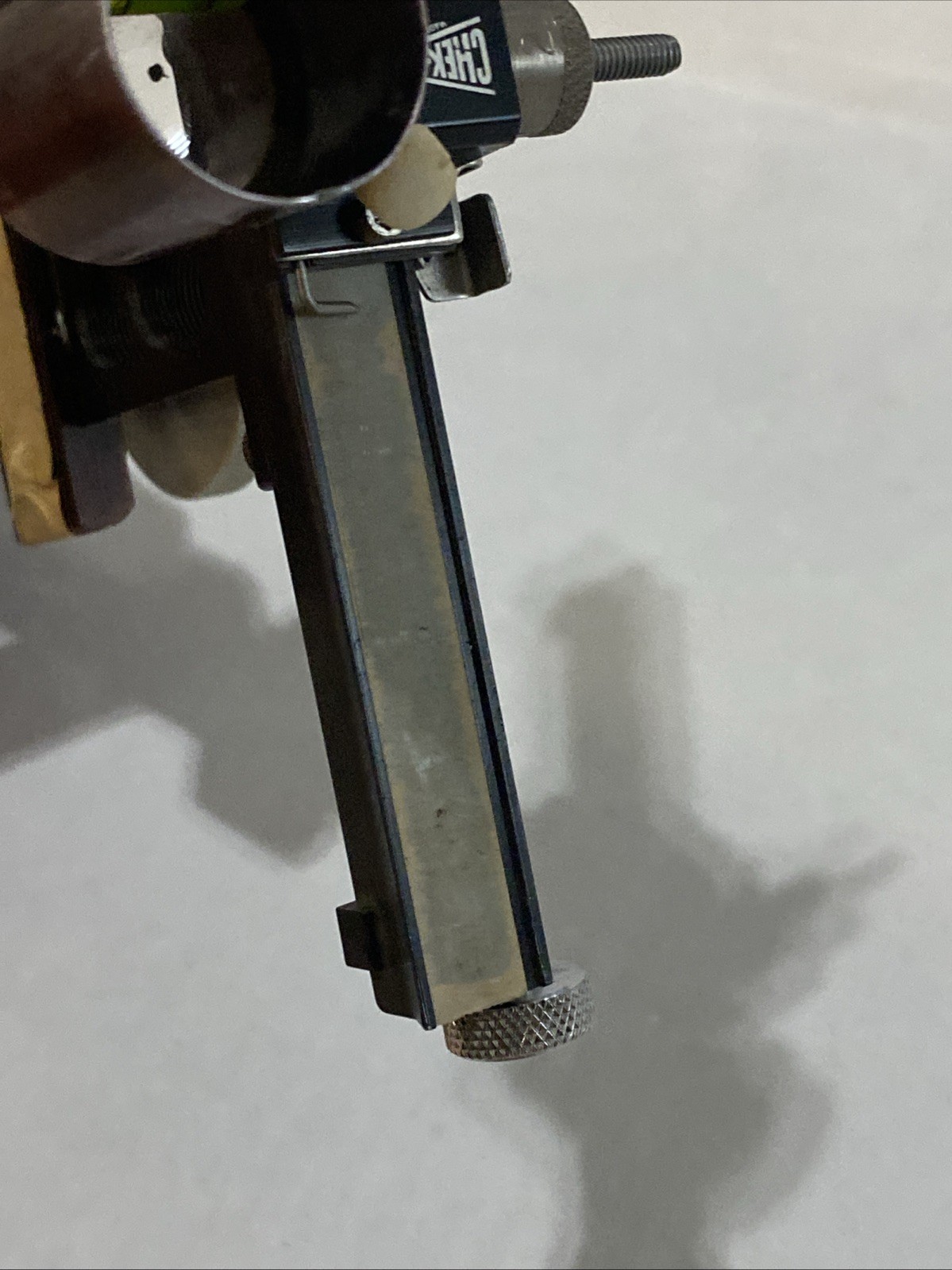 Chek-It Target Sight with fine adjustments. Bow sight, clear lens with level