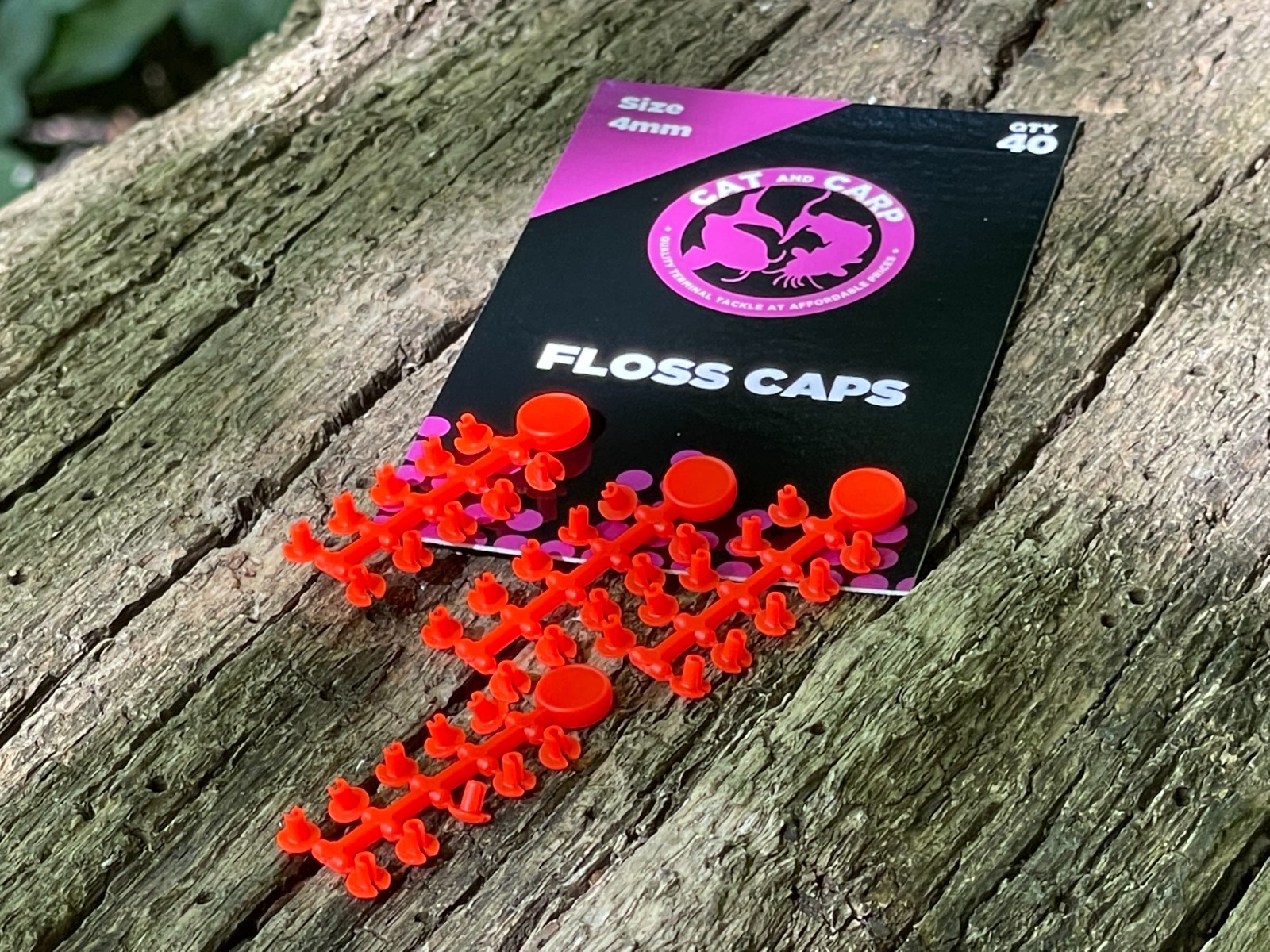 40 x Orange Bait Floss Caps. Bait Stop Beads. Carp Fishing Boilie Caps