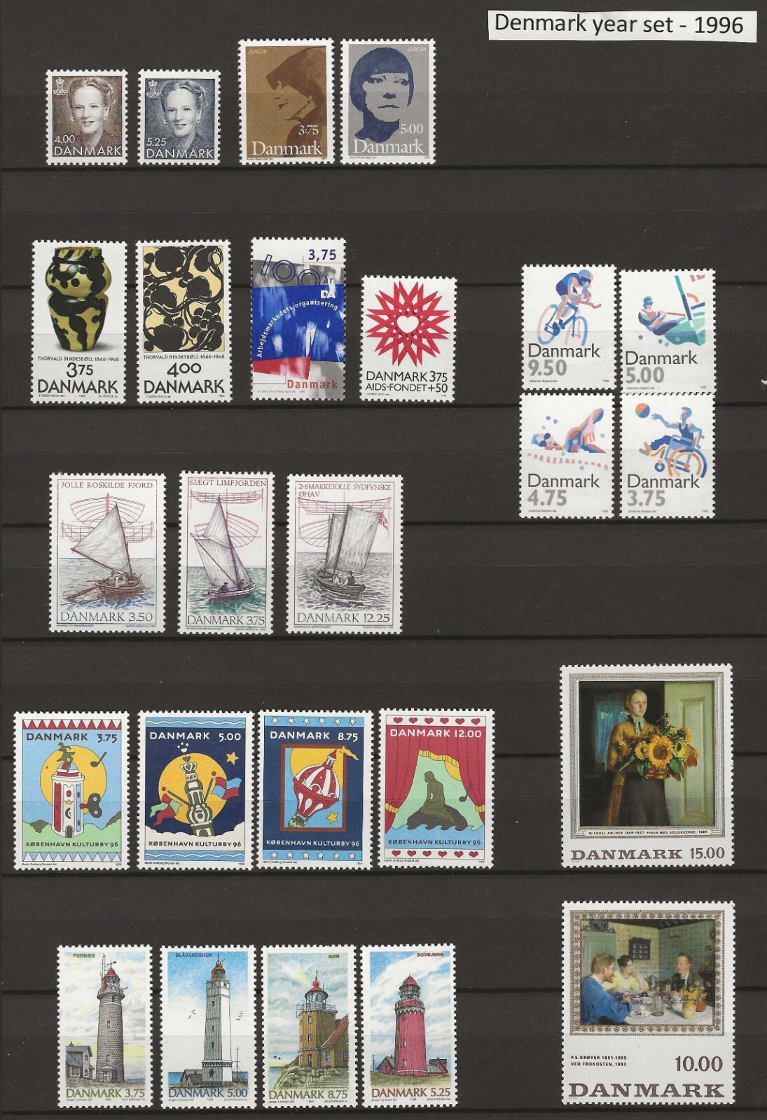 Denmark 1996 year set MNH