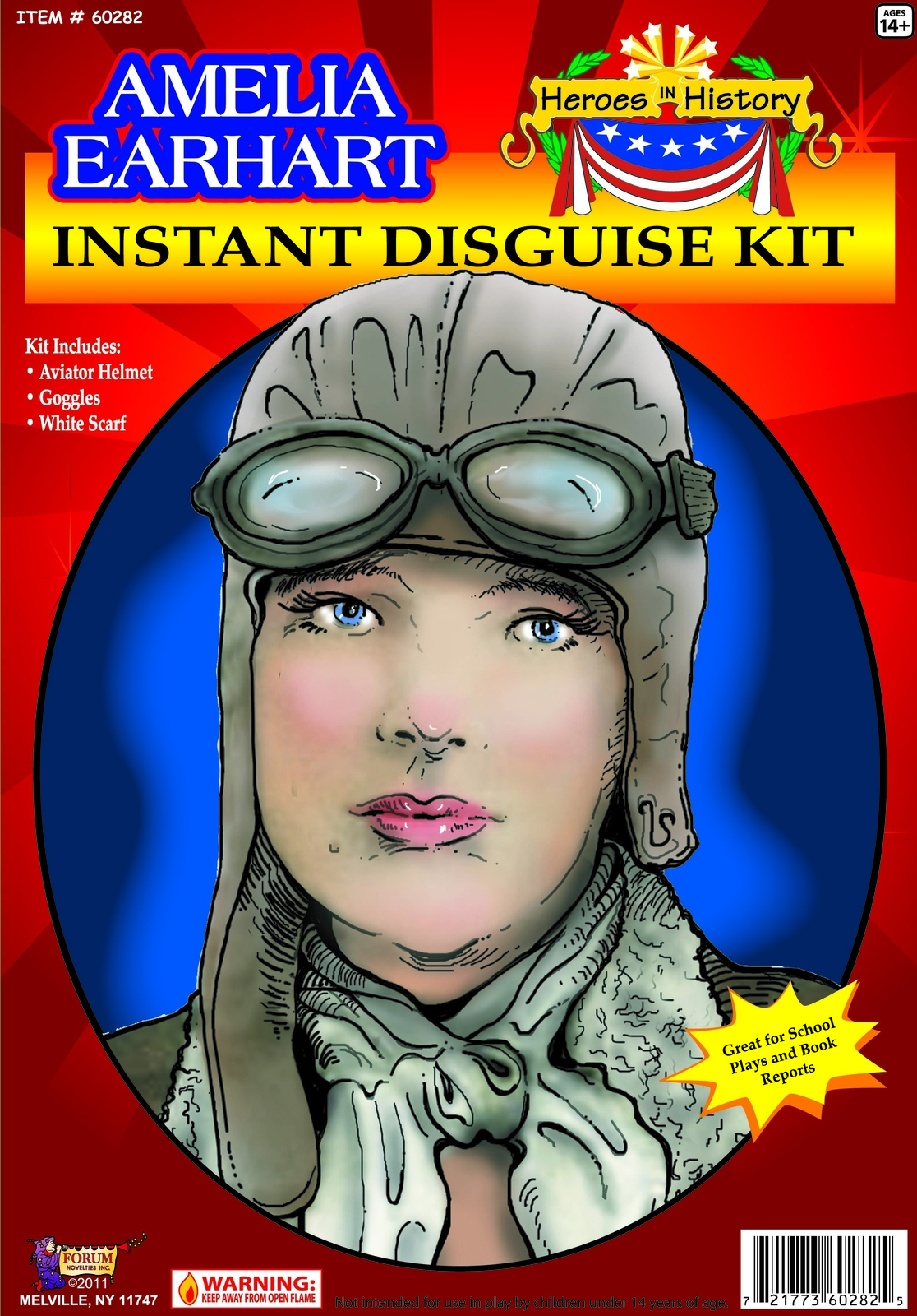 HEROES IN HISTORY AMELIA EARHART Instant Disguise Kit School Plays