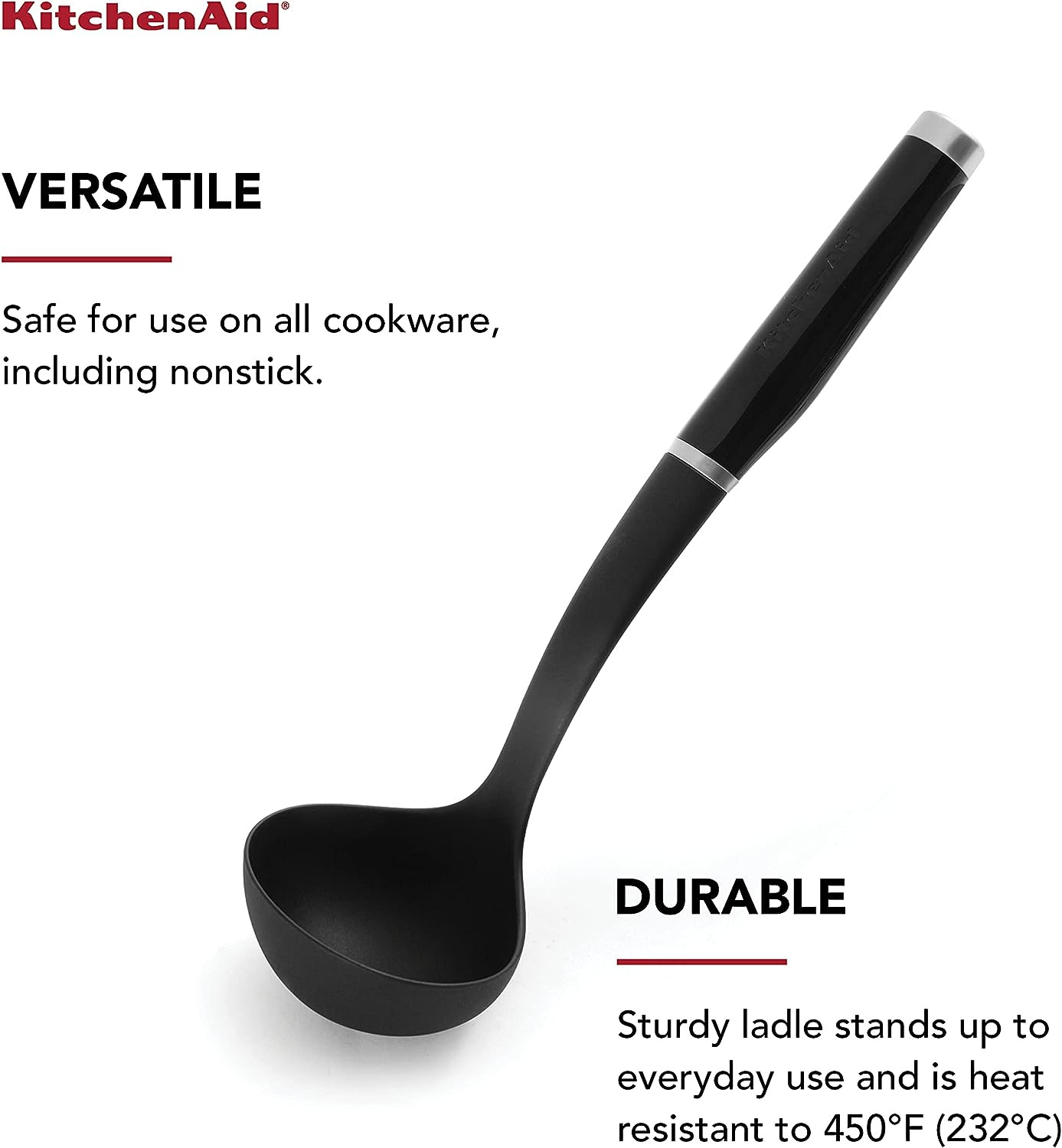 Classic Soup Ladle, One Size, Black 2