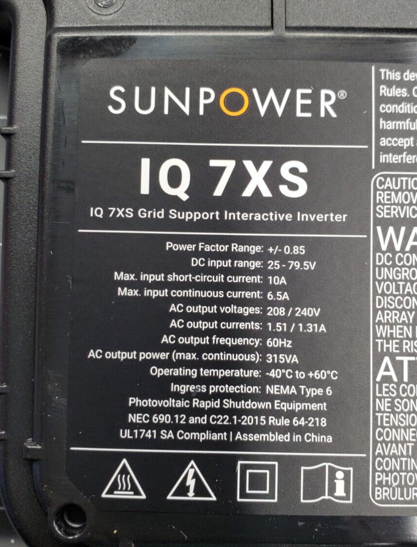 Enphase Sunpower IQ 7XS Microinverter NEW Other