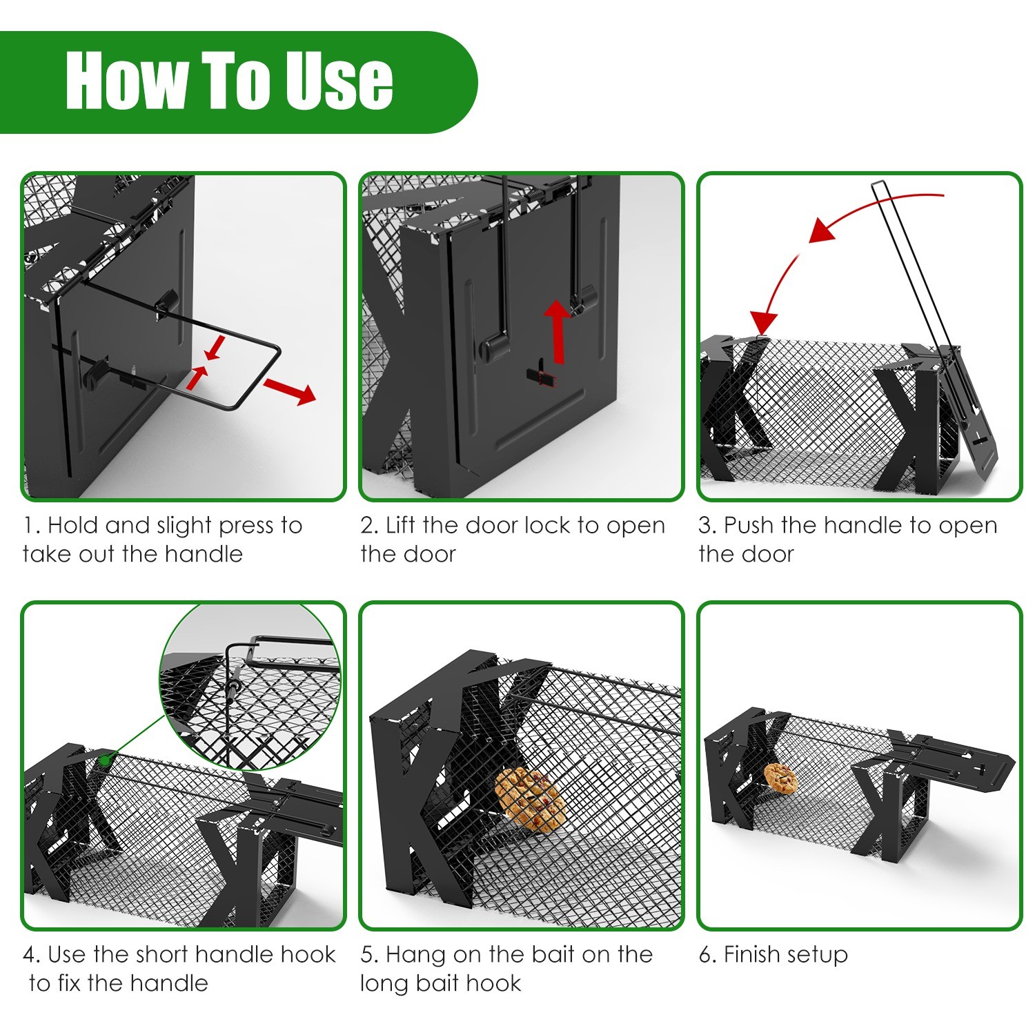 2Pcs Humane Rat Trap Chipmunk Rodent Mouse Squirrel Trap Small Live Animal