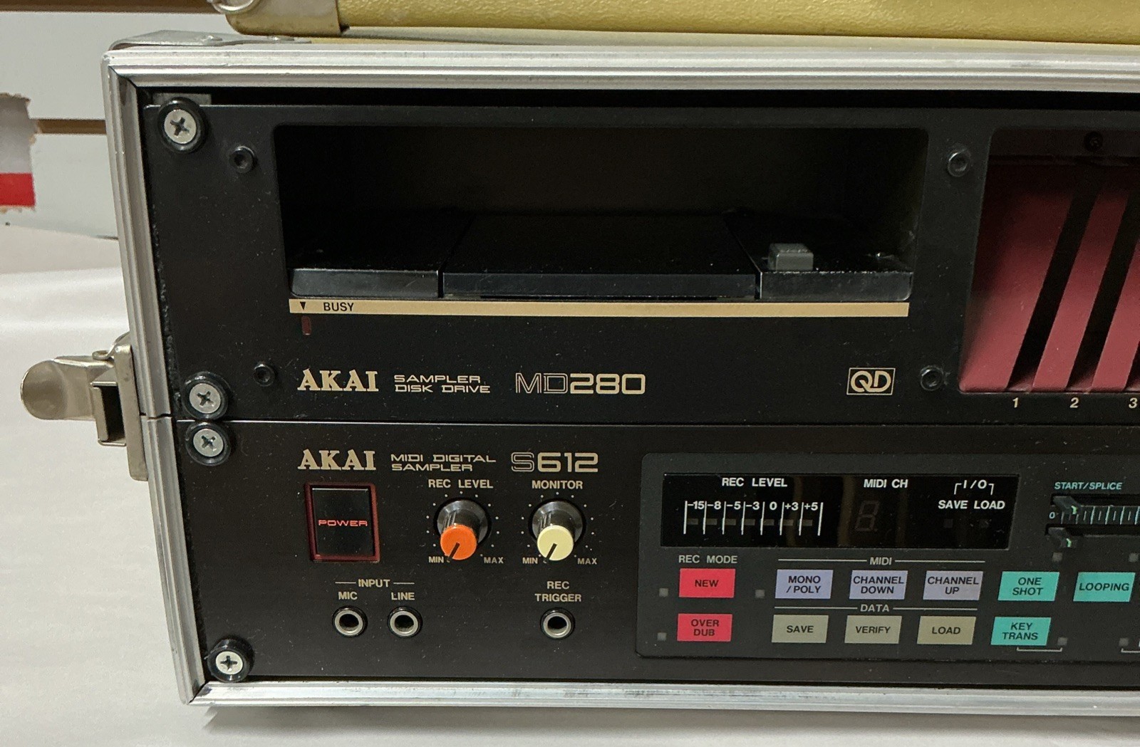 AKAI S612 Midi Digital Sampler with MD280 Disc Drive & Container