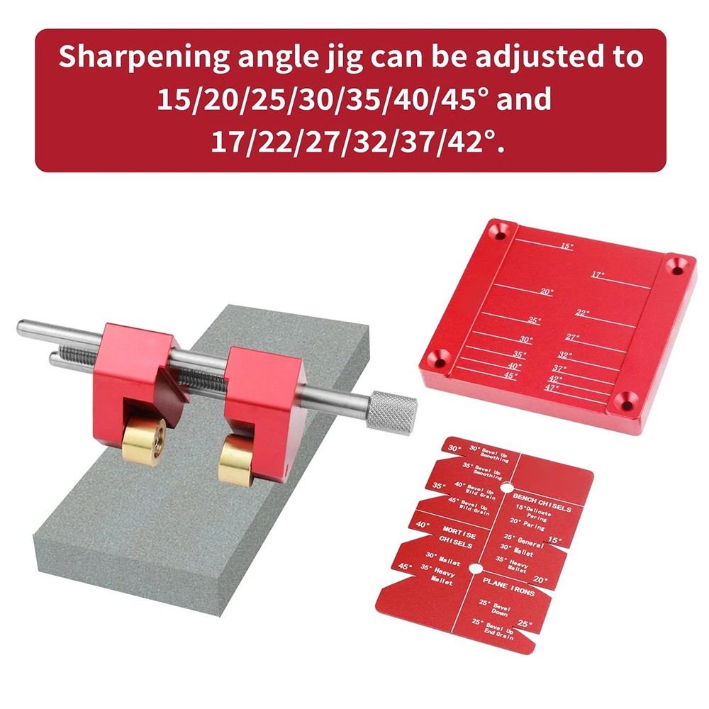 Precise Chisel Sharpening Jig Kit Honing Guide System Fits Woodworking Chisels
