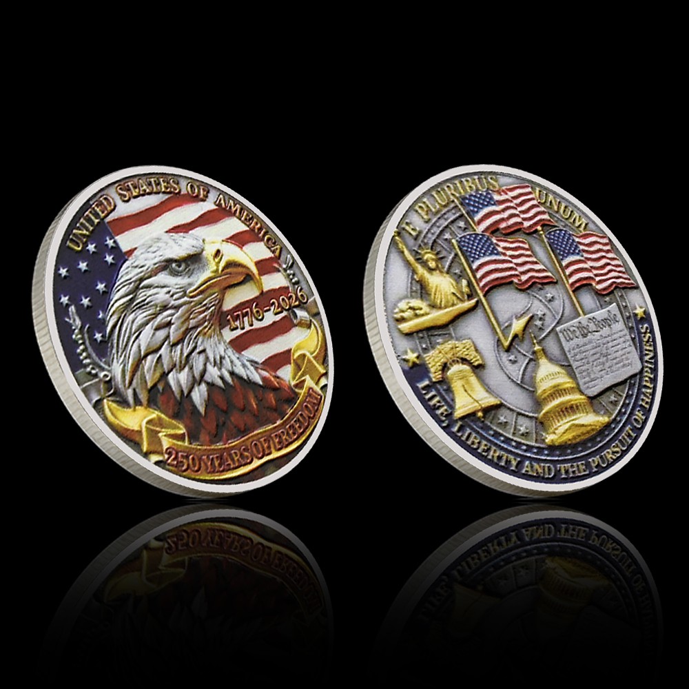 United States 250 Years of Freedom Eagle Commemorative Coin Collectible Gift