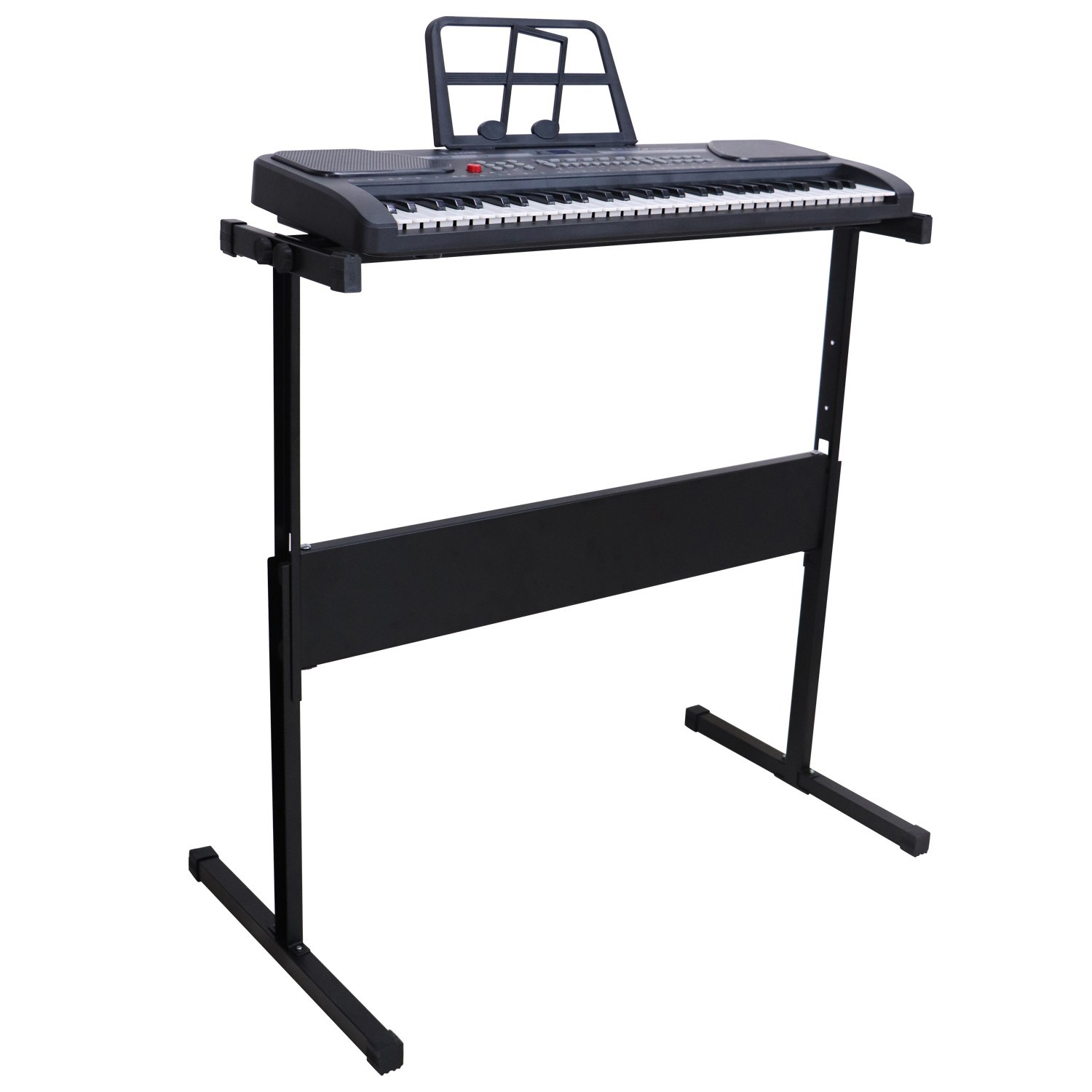 Digital Music Piano Keyboard - Portable Electronic Instrument w Stand - 61 Key