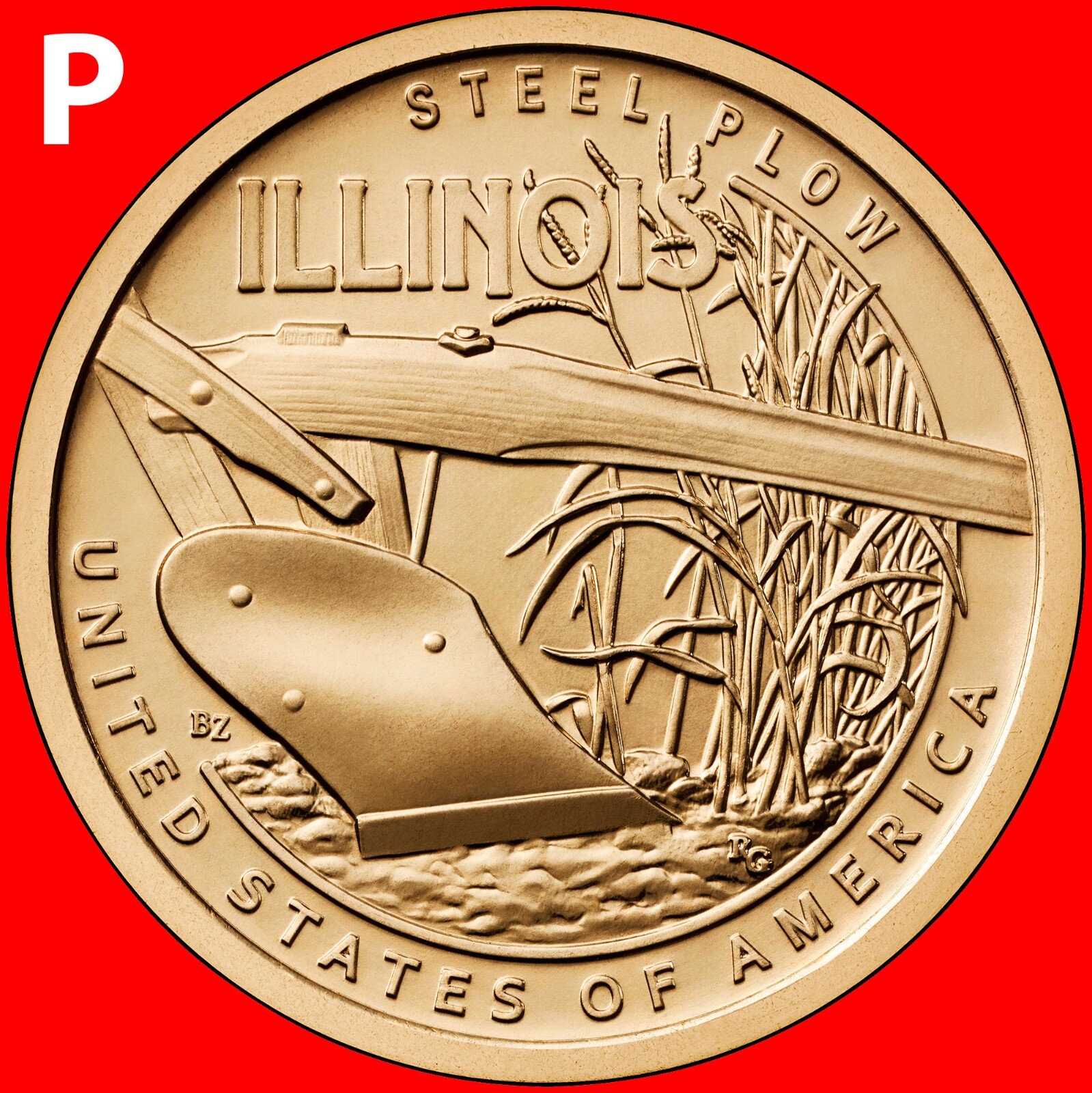 2024 P ILLINOIS (IL) STEEL PLOW INNOVATION UNCIRCULATED DOLLAR COIN FROM ROLL