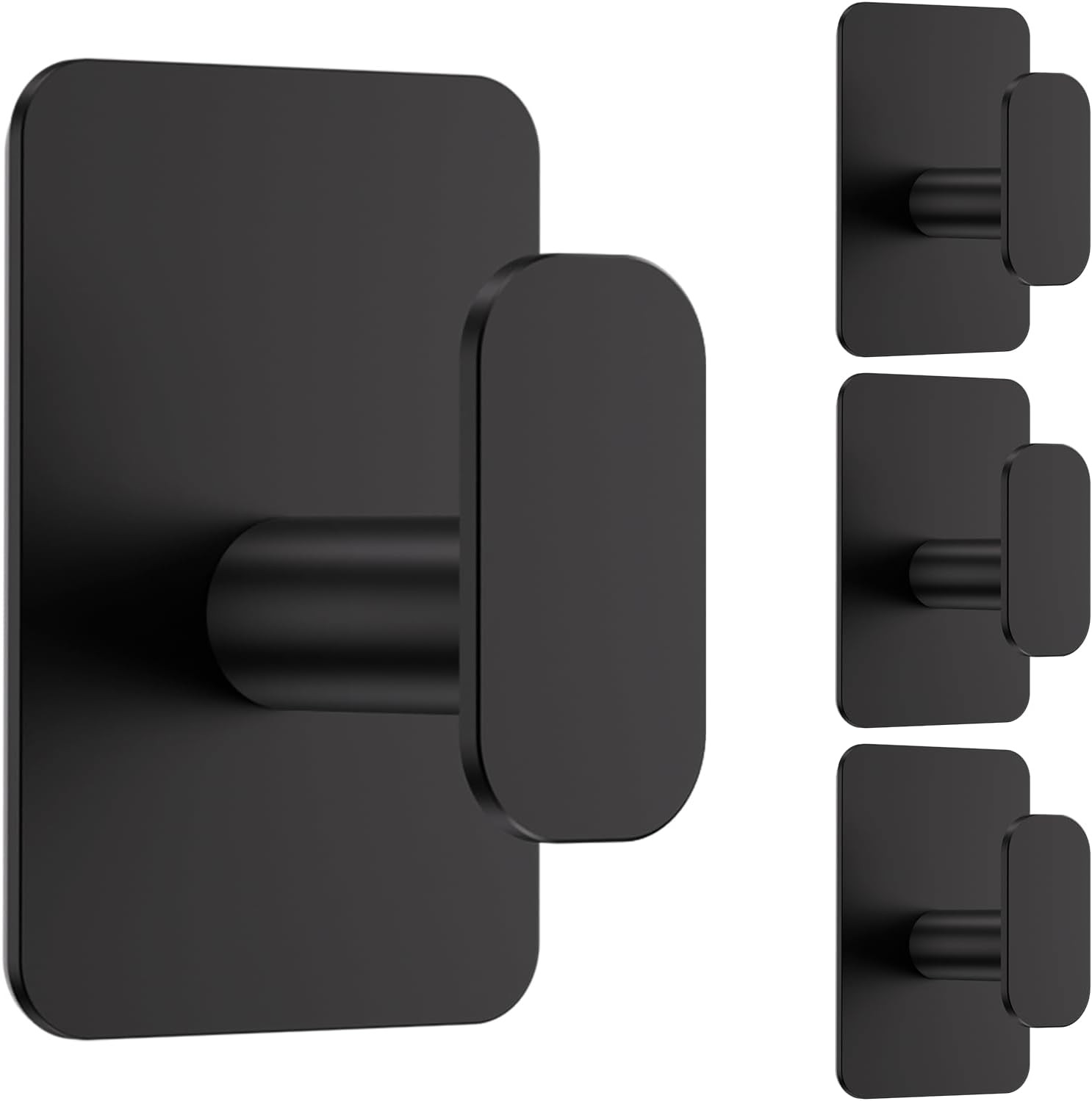 Large Heavy Duty Wall Hooks - 26Lb Max, Stainless Steel Adhesive Towel Hooks for