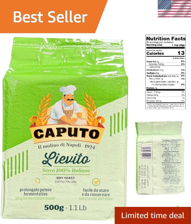Lievito Active Dry Yeast (17.63 Oz) - Easy to Use, Gluten-Free Baking Essentials