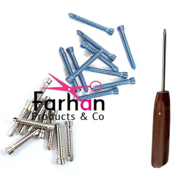 3.5 mm Safety Locking Screws Titanium grade 5 and Stainless Steel 316L 140 pcs