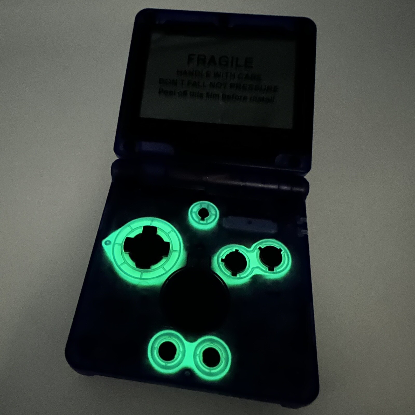 Gameboy Advance SP AGS-001 or IPS Grape Purple Glow *Glass Lens & New Battery*