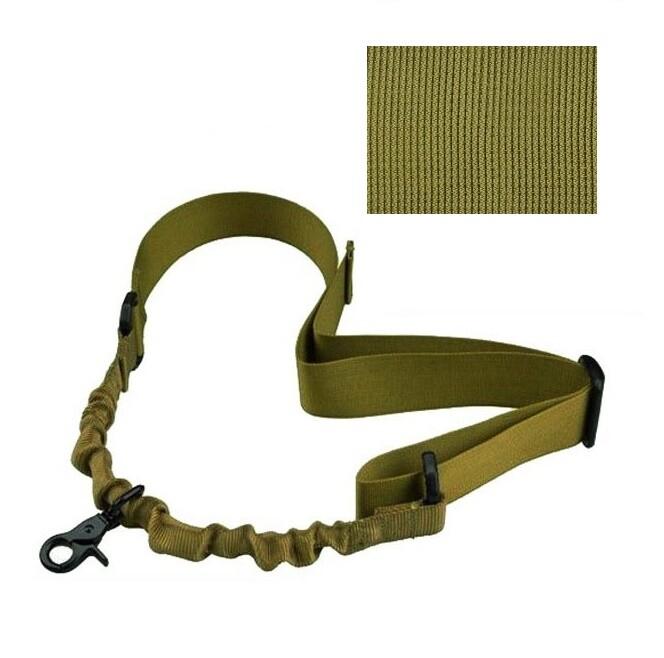 One Point Bungee Sling Durable Tan Dark Earth Band