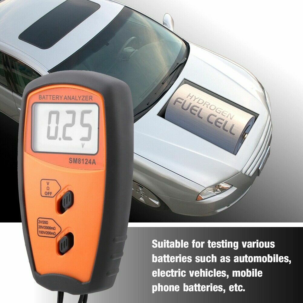 Battery Resistance Voltmeter Internal Impedance Meter LCD Rechargeable SM8124A