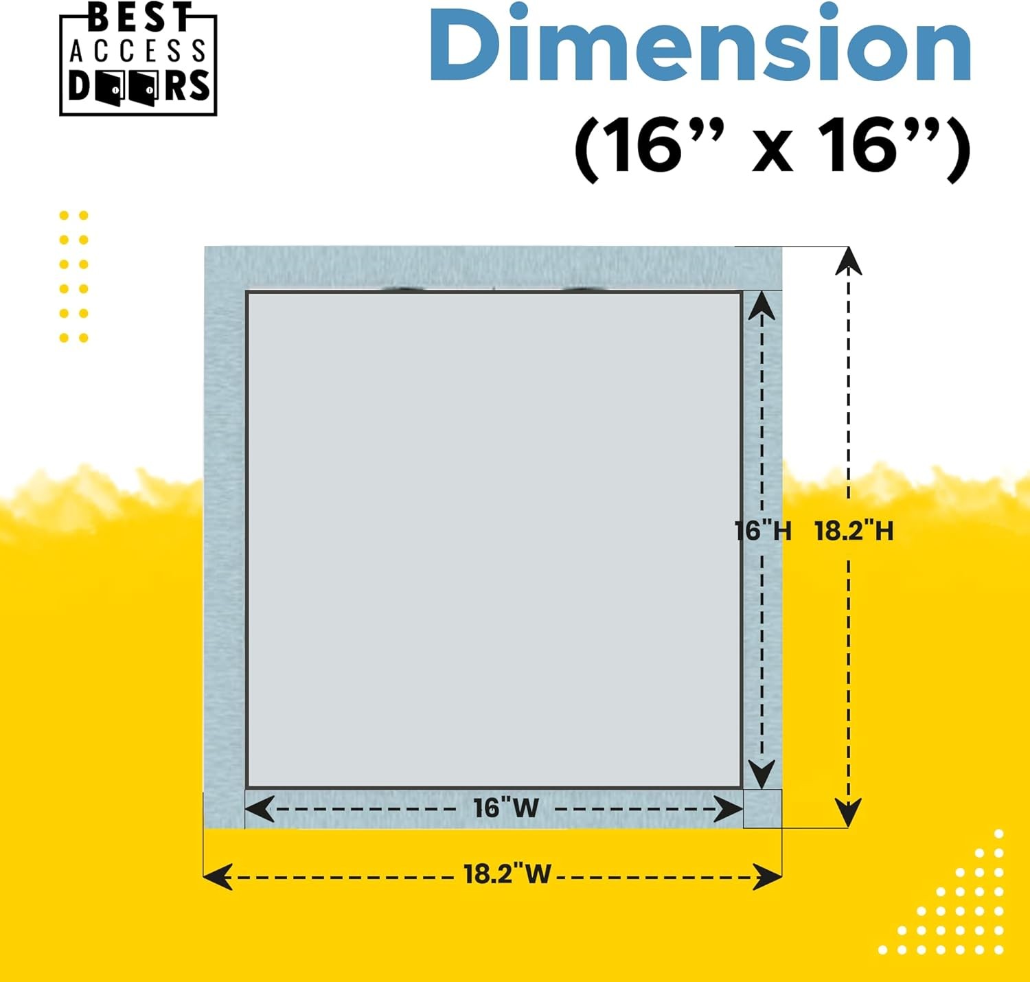 16x16 BA-IVH Invisa Hatch Drywall Inlay Access Panel 5/8" #R015