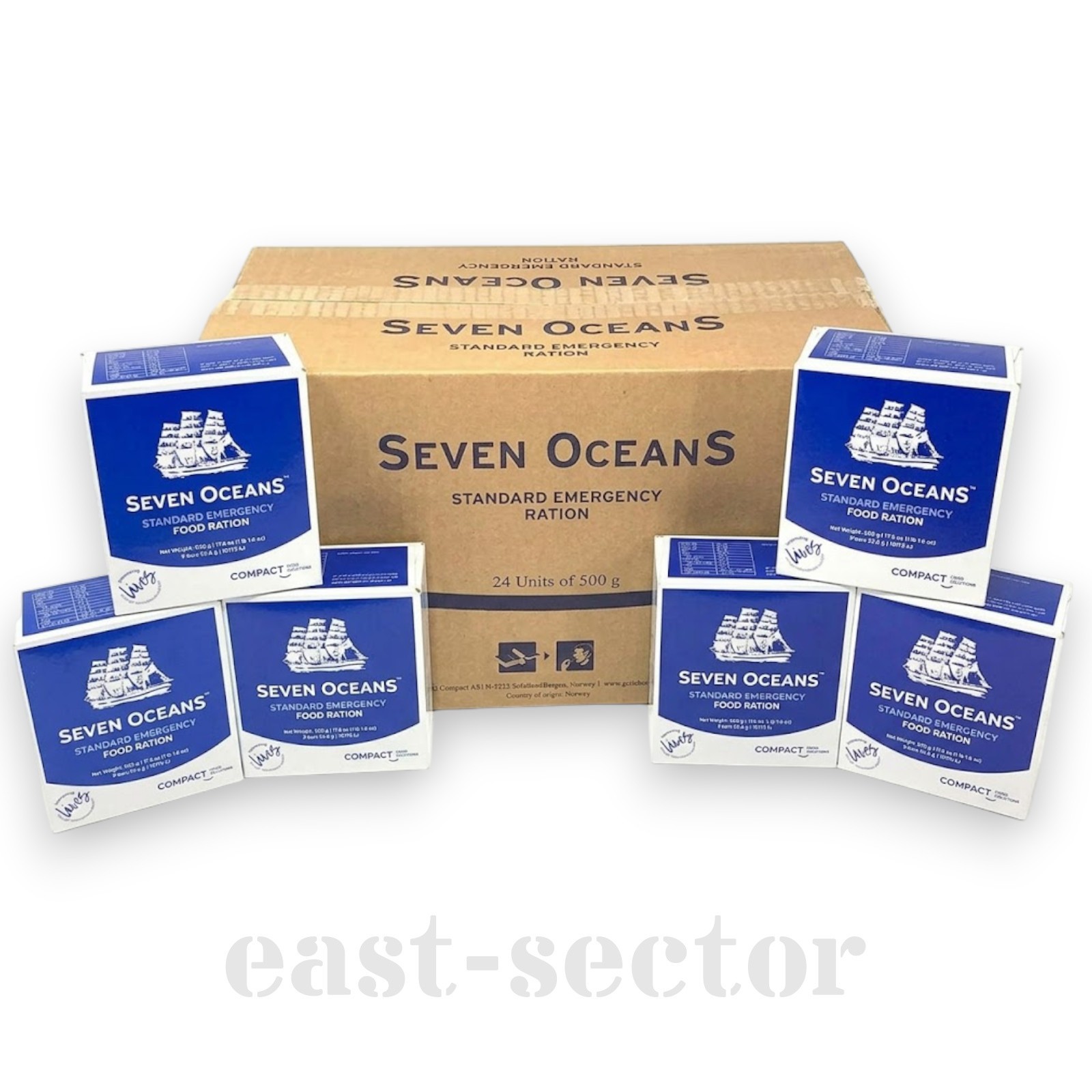 Seven Oceans HALAL 24pcs. 500g Emergency Food Ration Meal NATO Survival MRE Bars