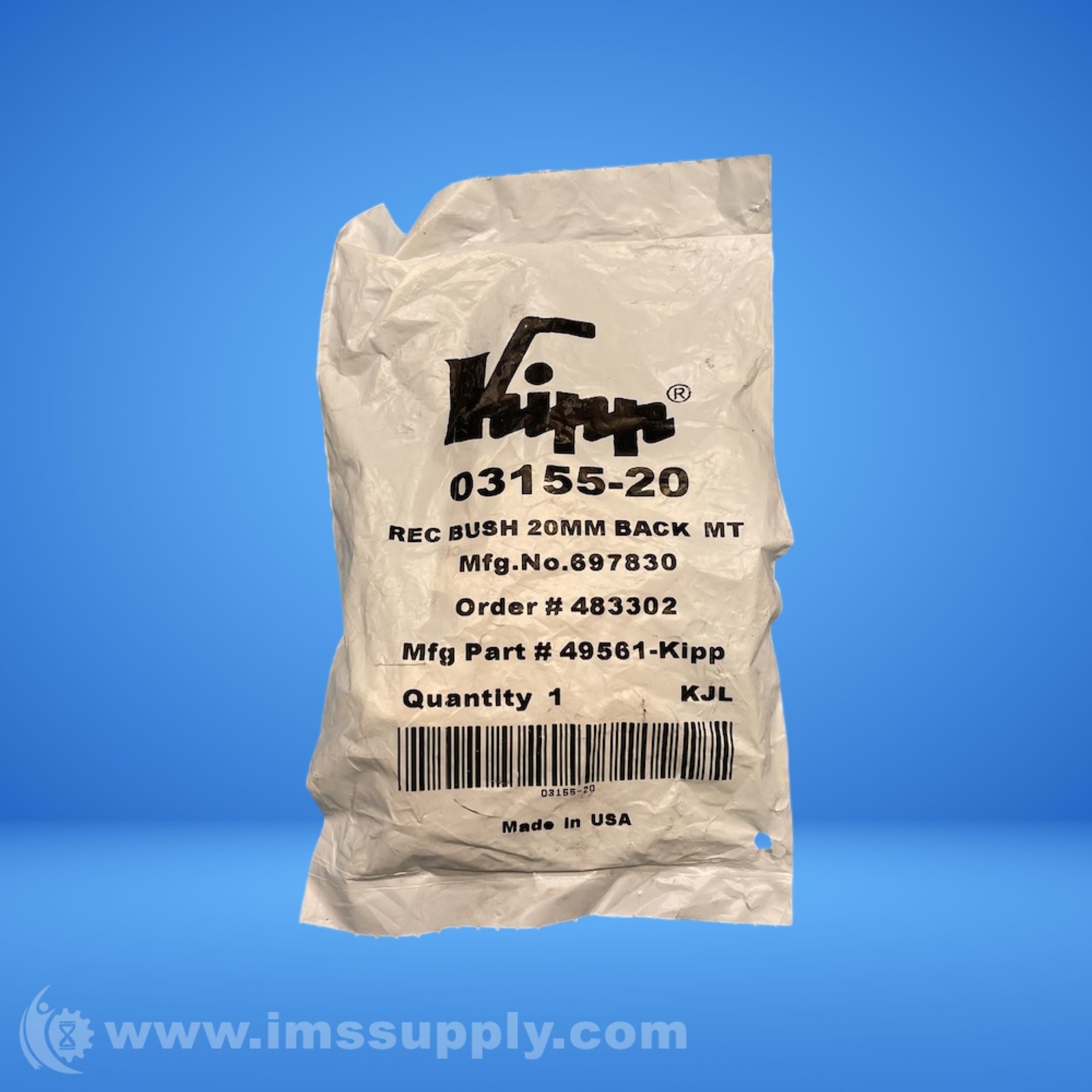 Kipp Inc 03155-20 Receiver Bushing 49561-Kipp FNOB