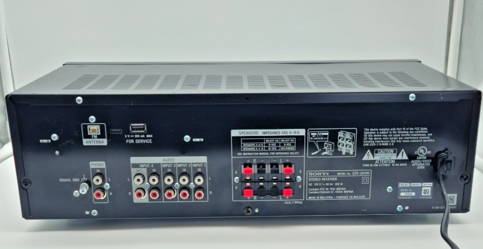 Sony STR-DH190 2-Ch Stereo Receiver Bluetooth Phono Tested No Remote