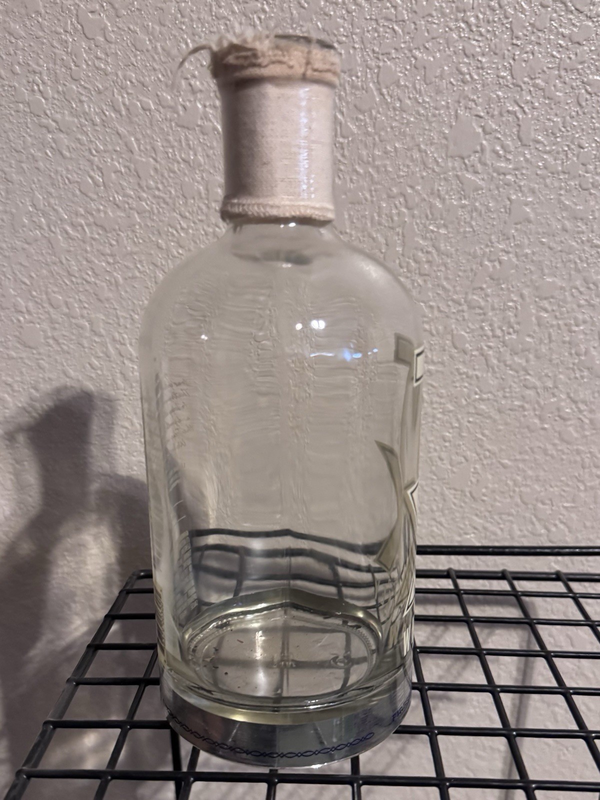 TX Texas Straight Bourbon Whiskey Empty Glass Bottle Used Empty