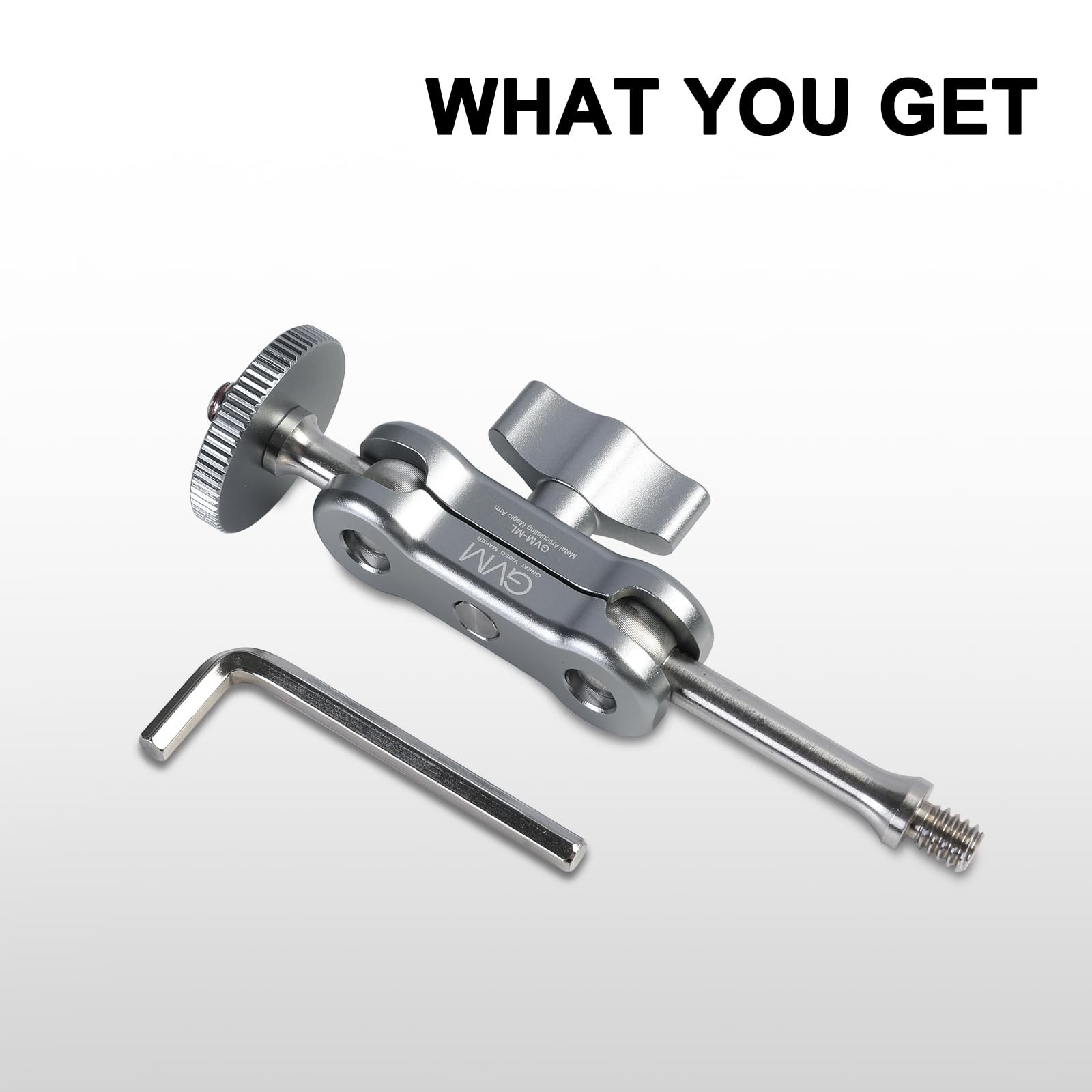 GVM Adjustable Magic Arm Camera Mount 1/4 Inch Screw Articulating Alloy 4.33