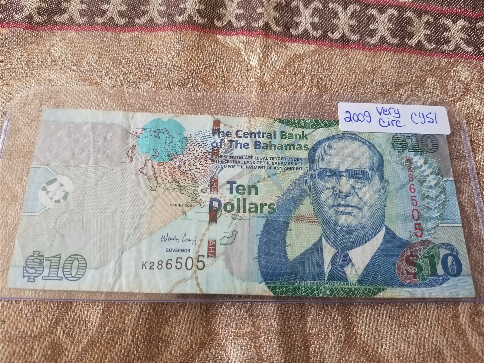Bahamas 10 Dollars 2009 Very Circulated - C951 Tariff Incl