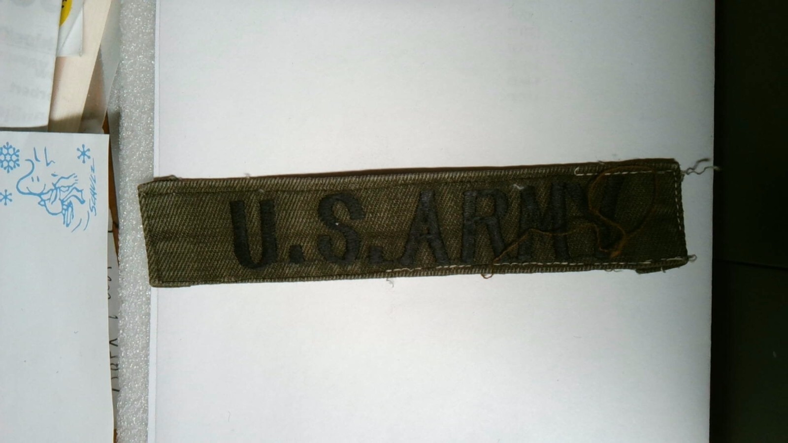 MILITARY PATCH SEW ON NAME TAPE TAG US ARMY VIETNAM THEATER MADE VERY OLD