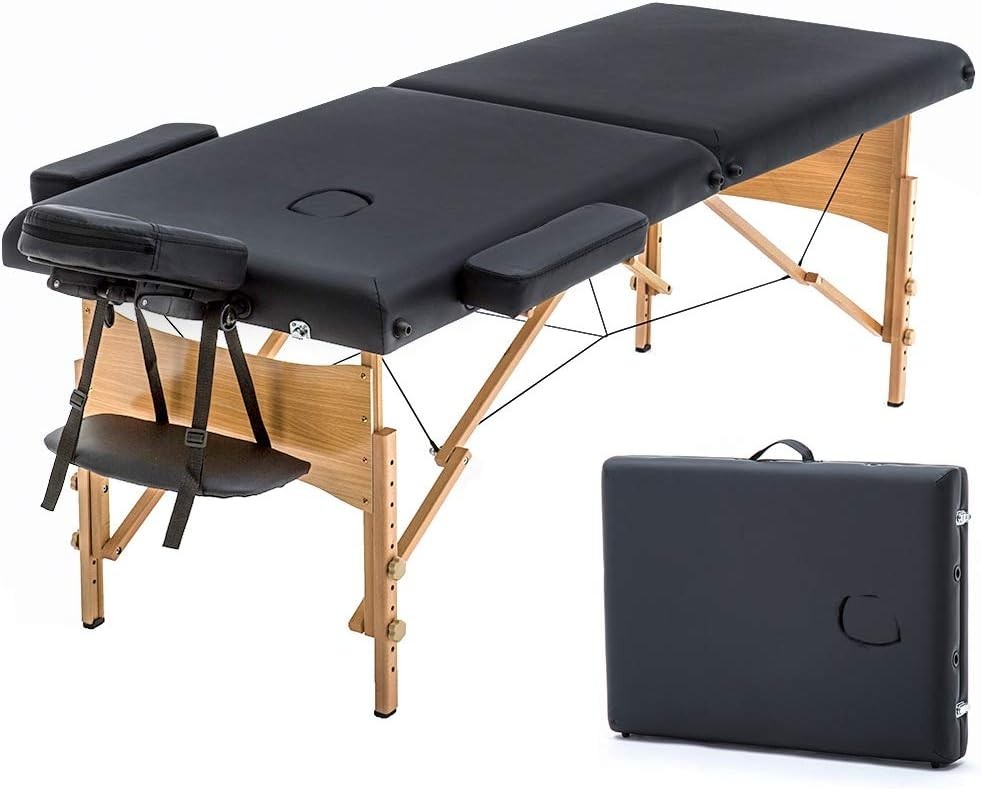 Effortless Setup: 24" Portable Massage Table with Luxurious Design Features