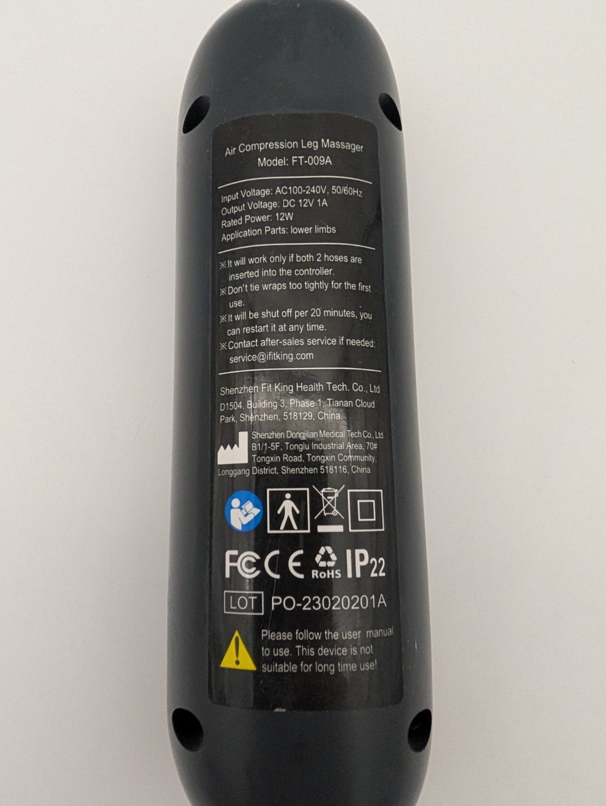 Fit King FT-009A Pump Controller & Power Cord Only.