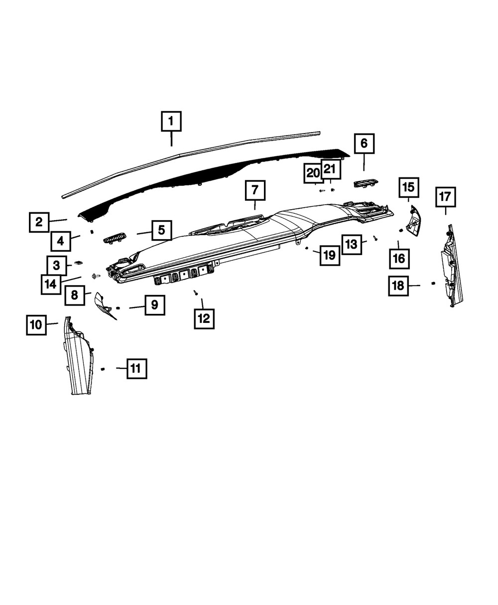 Genuine Mopar Instrument Panel Seal 68569449AA