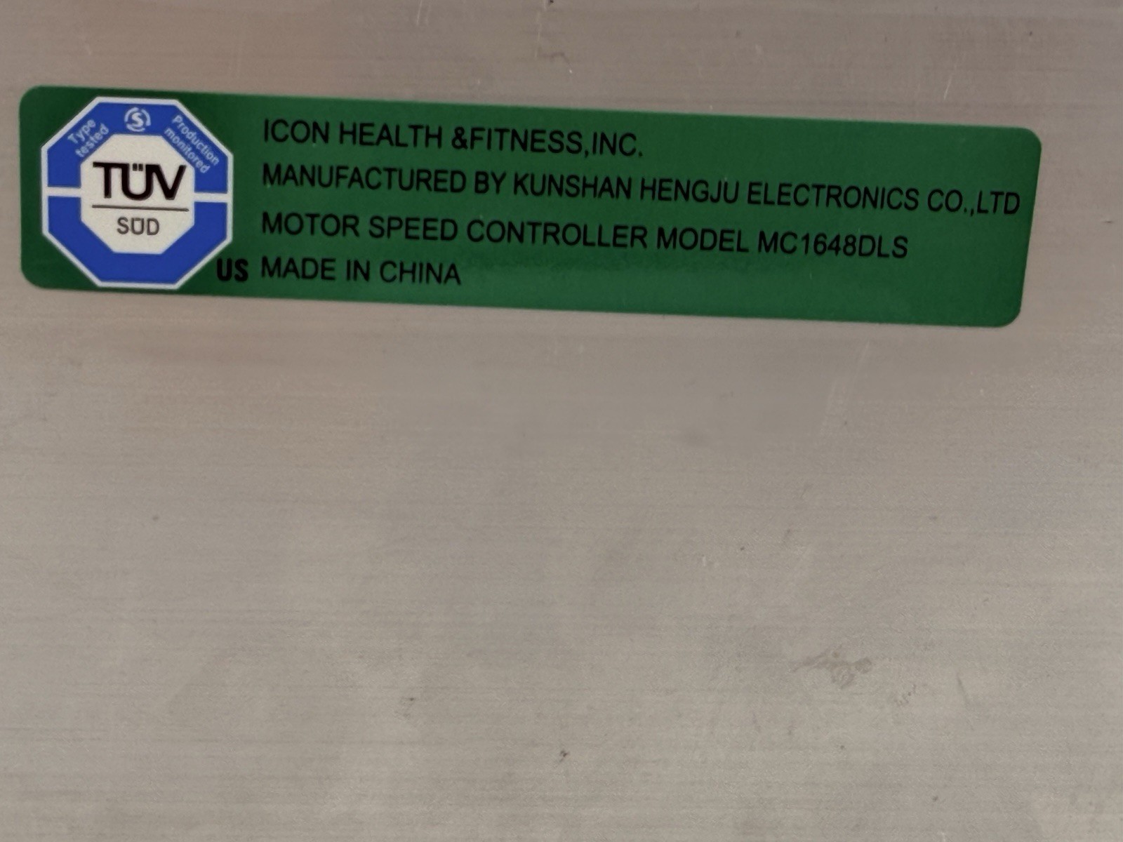 NordicTrack Commercial 1750 Motor Control Board MC1648DLS Lower Controller