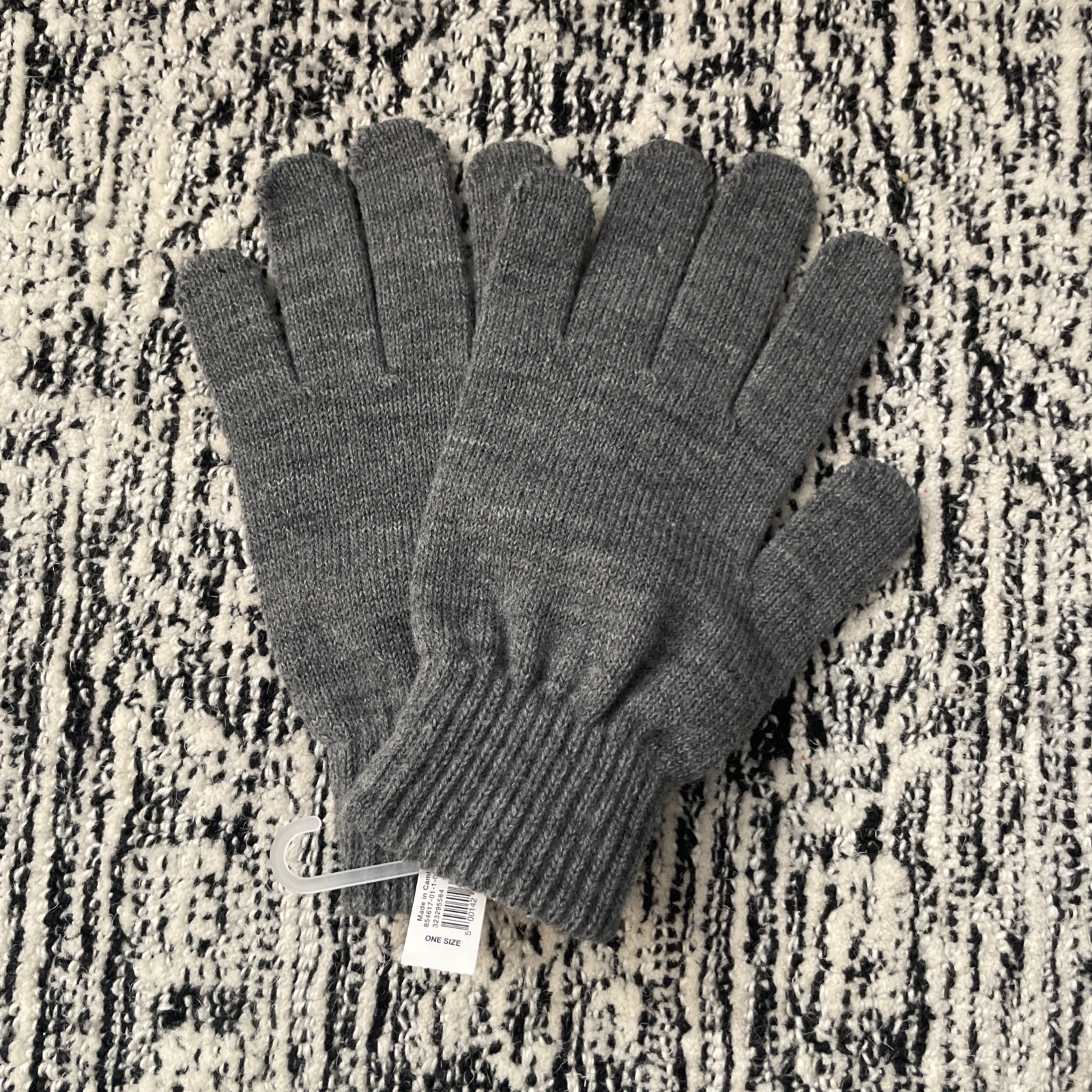 Gap Mens Knit Glove - Gray - One Size - NWT