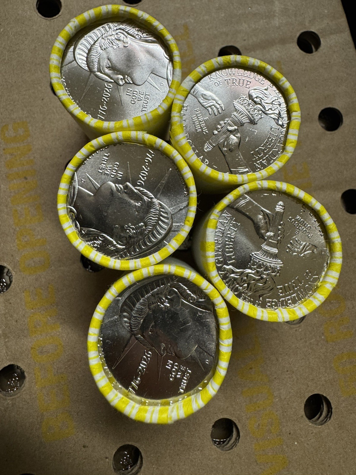 2026 Rare Denver Half Dollar 5 Rolls 250 Aniv. 100 Coins Uncirculated