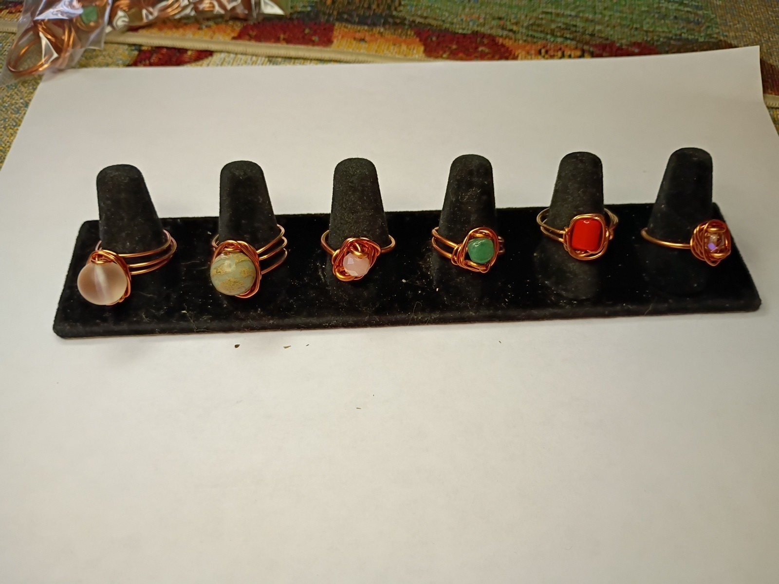 Artisan Copper Handmade Rings Lot Bundle All Size 9 To 9.5  Lot #774