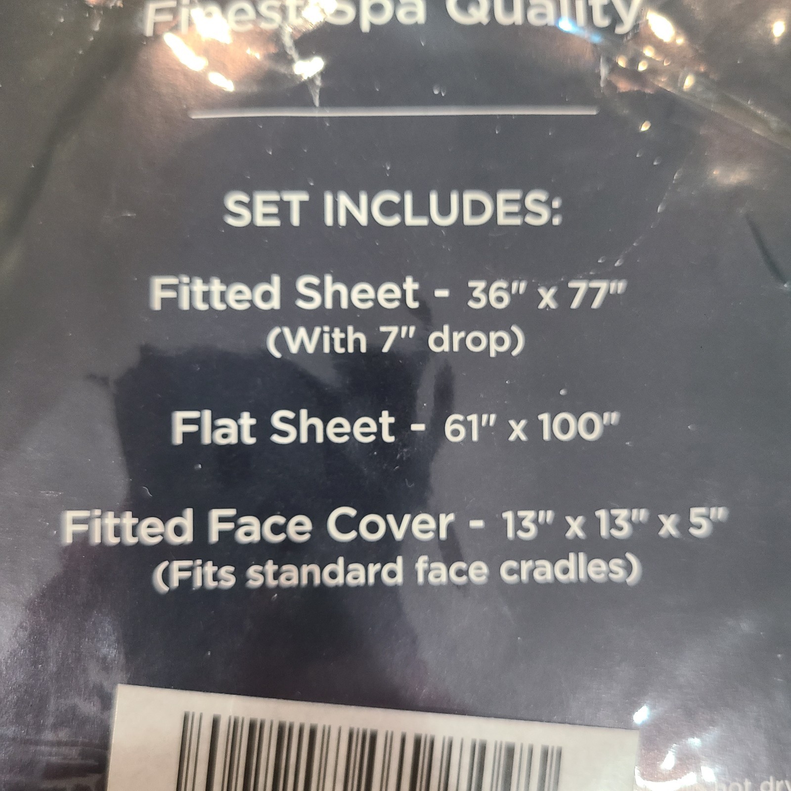 Massage Table Sheet Set 3 Pieces, Black Microfiber Fitted & Flat Sheet, Face Cov